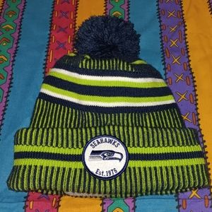 2019 New Era Seattle Seahawks Fleece Lined On Field Winter Hat